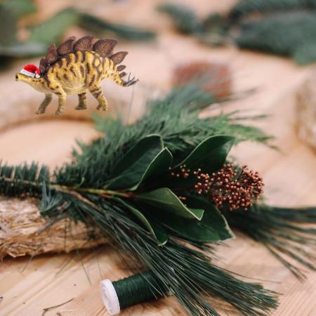 Coronas navideñas jurásicas